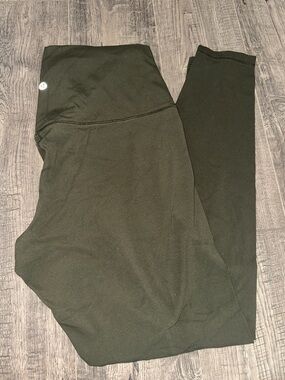 Lululemon High-Rise Leggings in Olive Green